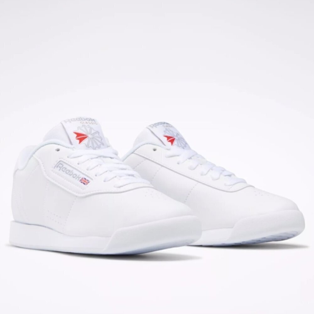 Reebok Princess White Leather Classic Retro Walking Sneakers SZ 9.5